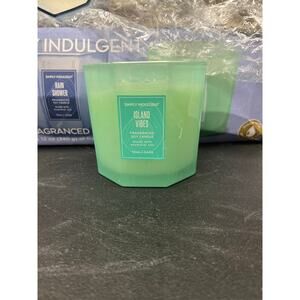 Simply Indulgent 3pc Soy Candle Set 12oz Each Island Vibes Rain Shower Waterfall